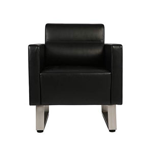 Dporticus Modern Office Guest Chair with Cushion (Black)