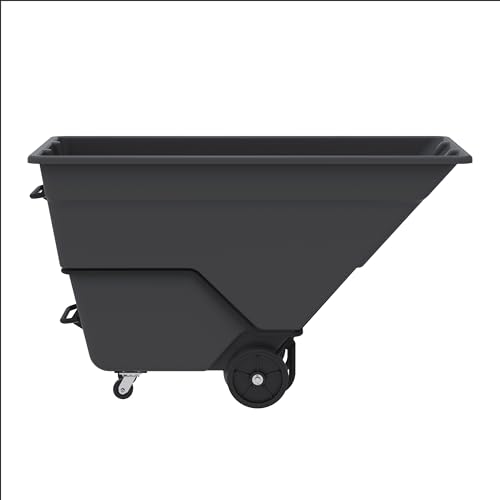Akro-Mils 77710BLACK Akro-Tilt Heavy-Duty Utility Cart, 2000 lbs. Load Capacity, 300 Gallon - Black