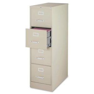 Lorell Commercial-grade 4-Drawer Vertical File-Vertical File, 4-Drawer, Legal, 18"x26-1/2"x52", Putty