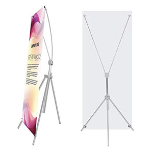 TheDisplayDeal Adjustable Aluminum Banner Stand Fits Any Banner Sizes 24" to 32“W, 63" to 78" H (20 pcs Pack)