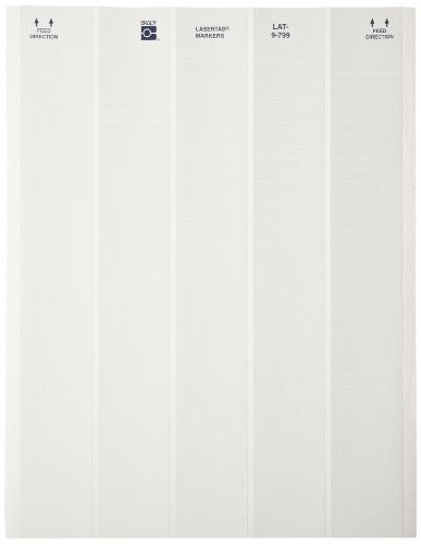 Brady LAT-9-799-10 1.5" Width x 0.250" Height, B-799 Nylon Cloth, Matte Finish, White Laser Printable Label (Pack of 10000)
