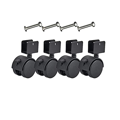 IkiCk Swivel Caster Wheels - TPE Rubber Furniture Castors - Universal 50mm/2" Brake 38mm/1