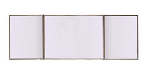 Ghent VisuALL PC, Gray Fabric Bulletin Board Outside with Acrylate Whiteboard Inside (41302)