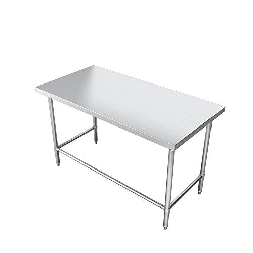 Standard Work Table, Galvanized Cross Brace, No Backsplash, 84 (L) X 30 (W) X 36 (H) Over All