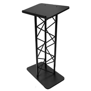 SMuCkS Black Podium Lectern Desk with Metal Stand