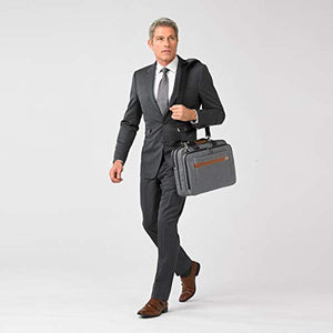 Briggs & Riley Kinzie Street-Medium Brief Briefcase, Grey, One Size