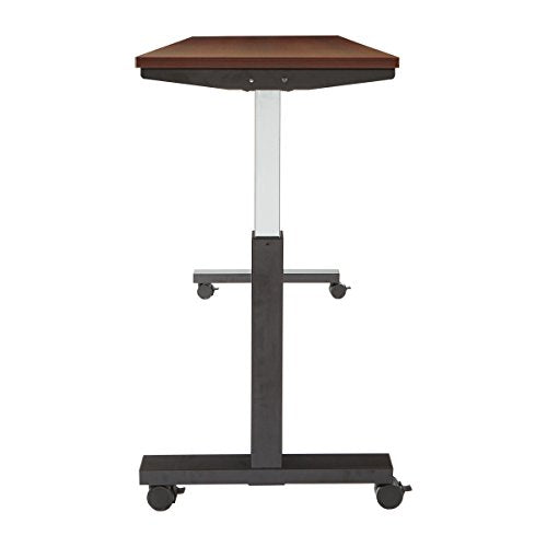 OSP Furniture PHAT2472M3 Pneumatic Height Adjustable Table Mahogany Top with Black Base