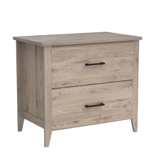 Sauder Laurel Oak 2-Drawer Lateral File Cabinet, L: 33.86" x W: 20.87" x H: 29.02