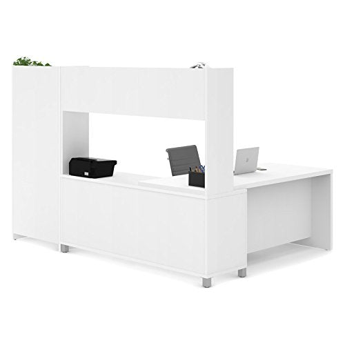 Bestar Pro-Linea L-Desk with Bookcase