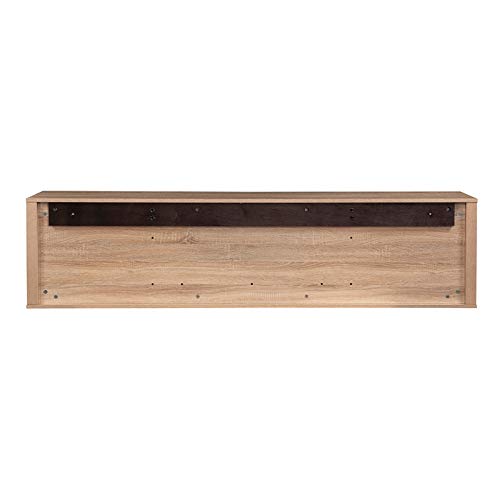 Mirella 72" Wall Mounted Hutch with Glass Doors in Sand Dune