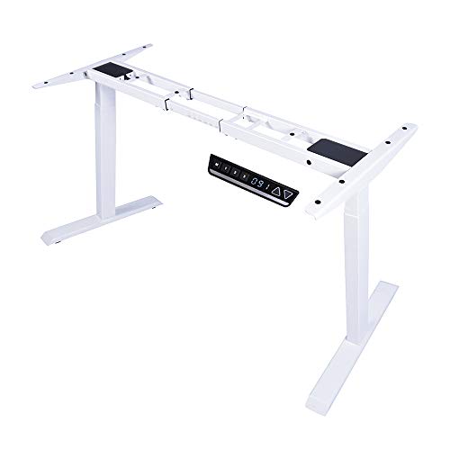 Fromann Electric Stand up Desk Frame Workstation Dual Motor Ergonomic Standing Lifting Columns Height Adjustable Base with Memory Controller
