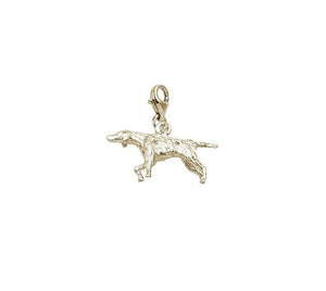 Rembrandt Charms 14K Yellow Gold Pointer Dog Charm with Lobster Claw Clasp