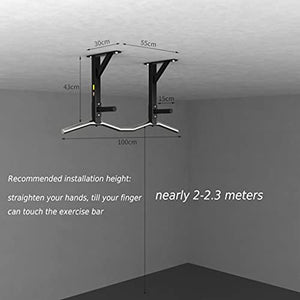 TYX Pull Up Bars Joist Mounted, Professional Stainless Steel Chin Up Bar for Ceiling Beam, Strength Training Equipment for Home Gym Workout,B