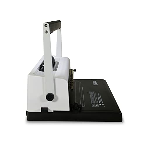 Upgraded S25A Coilbind Spiral Coil Binding Machine - with Electric Coil Inserter - Professionally Bind Presentations and Documents - Free Crimper Free Box of 100 Plastic coils - 4 to 1 Pitch