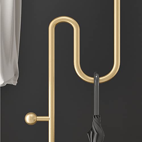 BinOxy Freestanding Coat Rack Clothes Storage Display Rack - Gold
