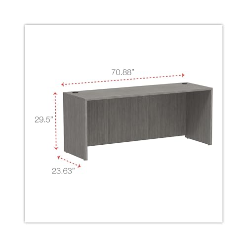 Alera Valencia Series Credenza Shell, 70.88w x 23.63d x 29.5h, Gray by Alera
