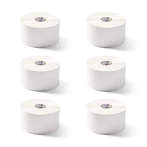 Zebra 2.25 x 1.25 in Direct Thermal Polypropylene Labels PolyPro 4000D Permanent Adhesive Shipping Labels 1 in Core 6 rolls 10031644SP