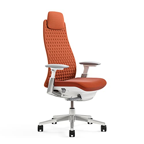 Haworth Fern Executive Office Chair with Ergonomic Innovations - Digital Knit Finish, Adjustable Headrest, Lumbar Support