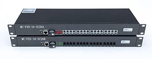 Megatel MC-FXO-16-SC20A 16 Channel POTS Over Fiber Converter + Ethernet Port
