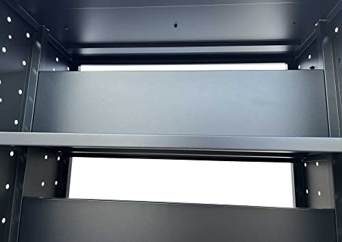 Workington Rolling Book Truck with 3 Flat Shelves, Double Sided - Black