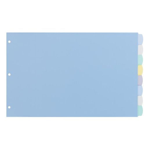Avery Translucent Durable Write-On Dividers, 11 x 17 inches, 8 Tab, Multi-Color Tab, Not Printer Compatible (16132)