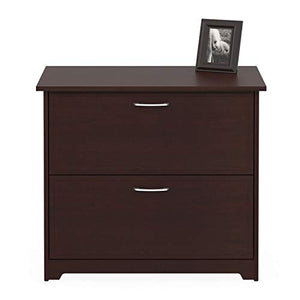 StarSun Depot 2-Drawer Lateral File Cabinet in Cherry Wood Finish