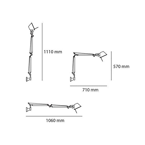 Artemide Tolomeo Mini LED Wall Lamp A005600+A025150