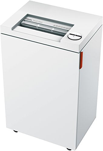ideal. 2445 Cross-Cut Deskside Paper Shredder, Continuous Operation, 6-8 Sheet Feed Capacity, 9-Gallon Bin, Shred Staples/Paper Clips/Credit Cards, Designed for 3-4 Users, P-5 Security Level
