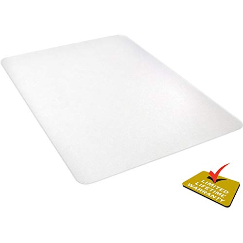 Deflecto Polycarbonate Hardfloor EconoMat Clear Chair Mat, Hard Floor Use, Rectangle, Straight Edge, 45" x 53", Clear (CM21242PCCOM)