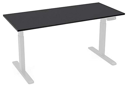 Monoprice Table Top 6 Feet Wide - Black Custom Sized for Sit-Stand Height Adjustable Riser Desk - Workstream Collection