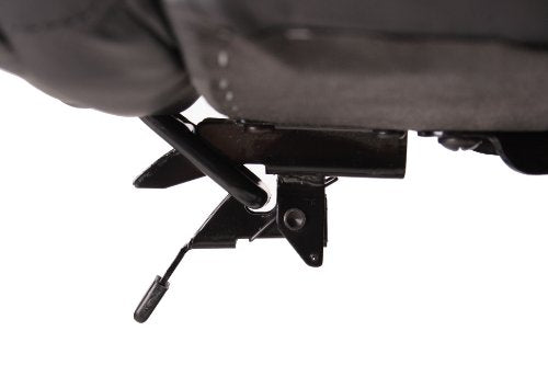 Boss Office Products B8702 High Back No Tools Required Top Grain Leather Chair with Knee Tilt in Black