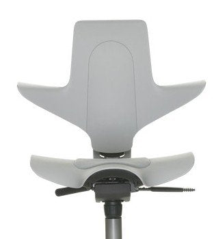 Hag Capisco Chair Puls 8010 Silver Lacquered Frame - Grey Seat