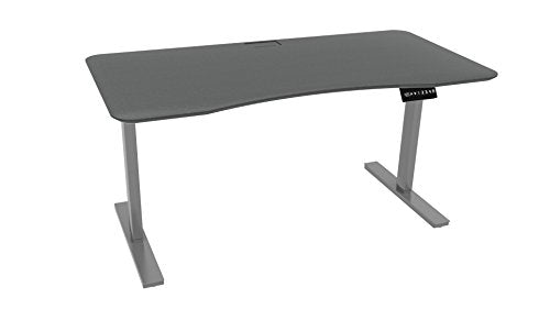 Ergo Elements Height Adjustable Electric Standing Desk with 60" Top 4 Memory Buttons LED Display, Grey with Grey Top