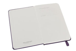 Moleskine Classic Notebook, Hard Cover, Pocket (3.5" x 5.5") Ruled/Lined, Brilliant Violet