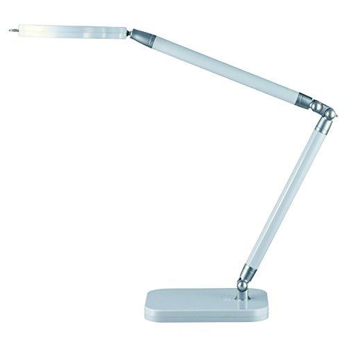 BLACK+DECKER PureOptics Summit Zoom Magnifier LED Desk Lamp, 5-Diopter Lens, 6 Dimming Levels, White