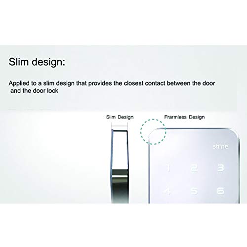 GATEMAN New 2019 Shine-S Premium Digital Door Lock for Office Glass Door (Two Way Double Door)