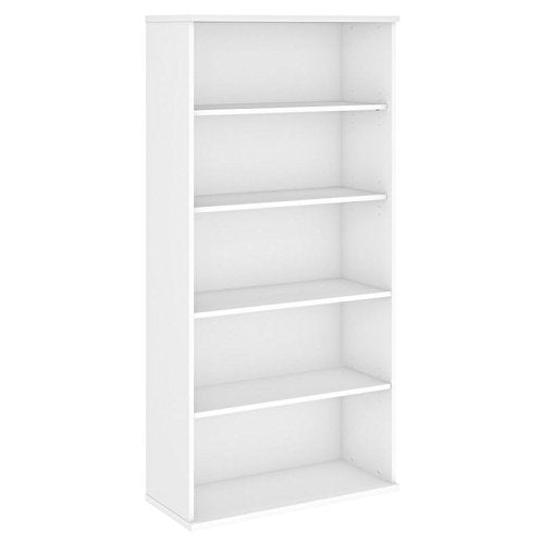 Bush Business Furniture Studio C 5 Shelf Bookcase in White