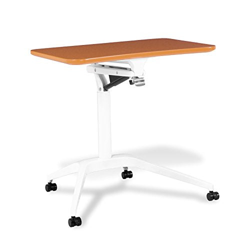 Unique Furniture 201-ORA Workpad Height Adjustable Laptop Cart Mobile Desk, with Orange Top