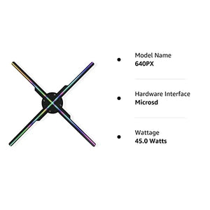 GIWOX 3D Hologram LED Fan 52cm - WiFi, Phone App, TF Card - Business Exhibition Advertising Display