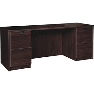 Lorell LLRPC2466ES Prominence 2.0 Espresso Laminate Double-Pedestal Credenza - 2-Drawer