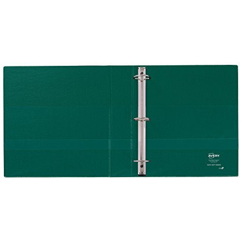 Avery Heavy-Duty Binder with 1.5-Inch One Touch EZD Ring, Green, 1 Binder (21008)