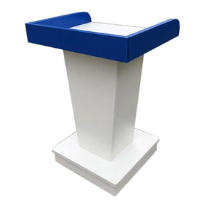 WooDeY Modern Wood Lectern Podium Stand with Open Storage