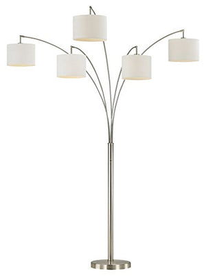 Artiva USA LED602805FSN 83" LED Arched Floor Lamp with Dimmer 5000 Lumens, 83 inches, Brushed Nickel
