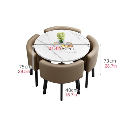 YUZES Modern Office Reception Table & Chair Set - Black