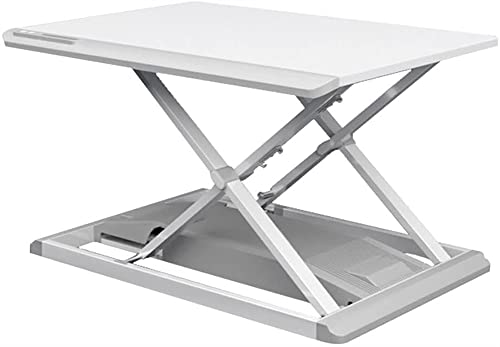Portable Laptop Table Standing Desk Converter Stand Up Desk Riser Height Adjustable Sit Stand Home Office Desk Laptop Workstation (White)