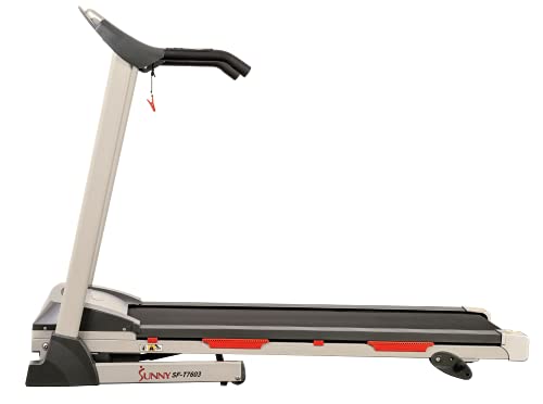 Sunny Health & Fitness Exercise Treadmills, Motorized Running Machine for Home with Folding, Easy Assembly, Sturdy, Portable and Space Saving - SF-T7603, Grey