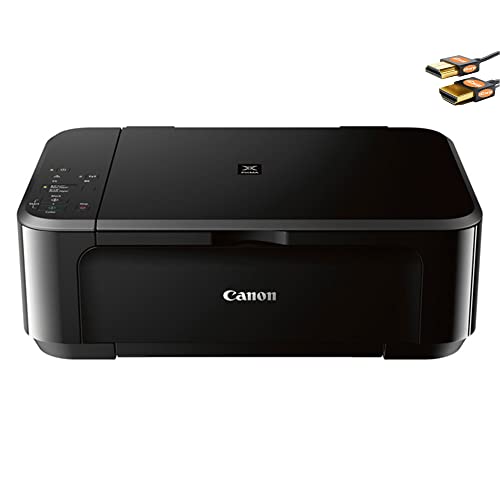 Canon Pixma MG36 20 Series Wireless All-in-One Color Inkjet Printer - Print Copy Scan - Auto 2-Sided Print - Up to 9.9 ipm Print Speed - Up to 4800 x 1200 dpi Print Resolution Black + HDMI Cable