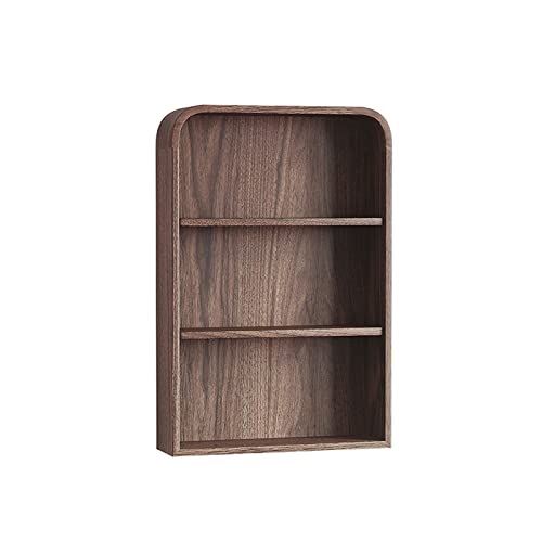 Moisture Wall-Mounted 3-Layer Storage Bookshelf Office Desktop File Storage Rack (Color: A)