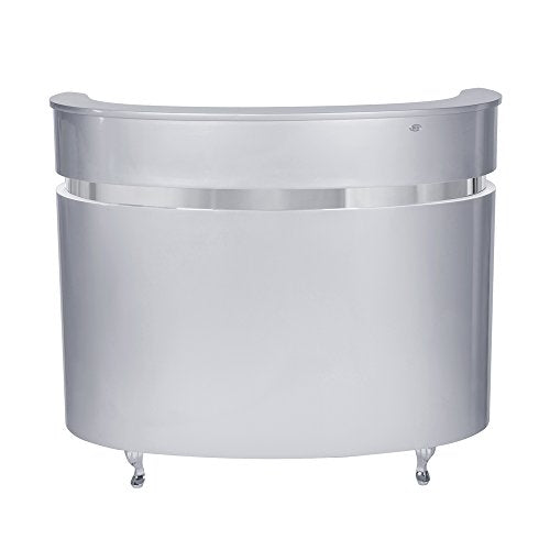 Dir Reception Desk with LED Lights STAR FERRY - Silver