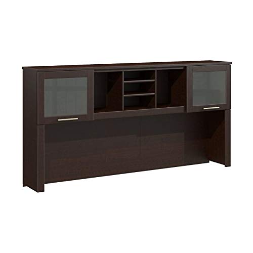 Hutch for L Desk 71" W X 13.7" D X 35.8" H - Maple Cross